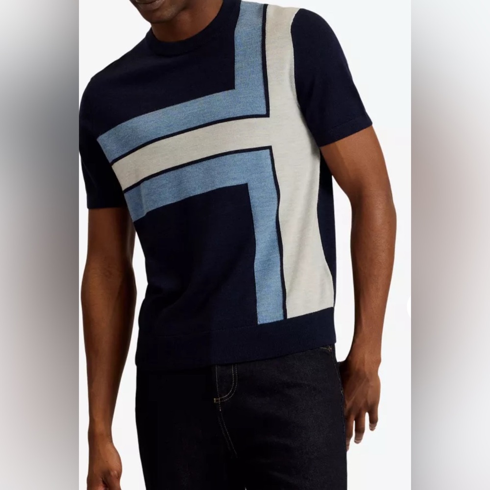 Ted Baker Tiltz Colour Block-Print Wool Knitwear - image 3